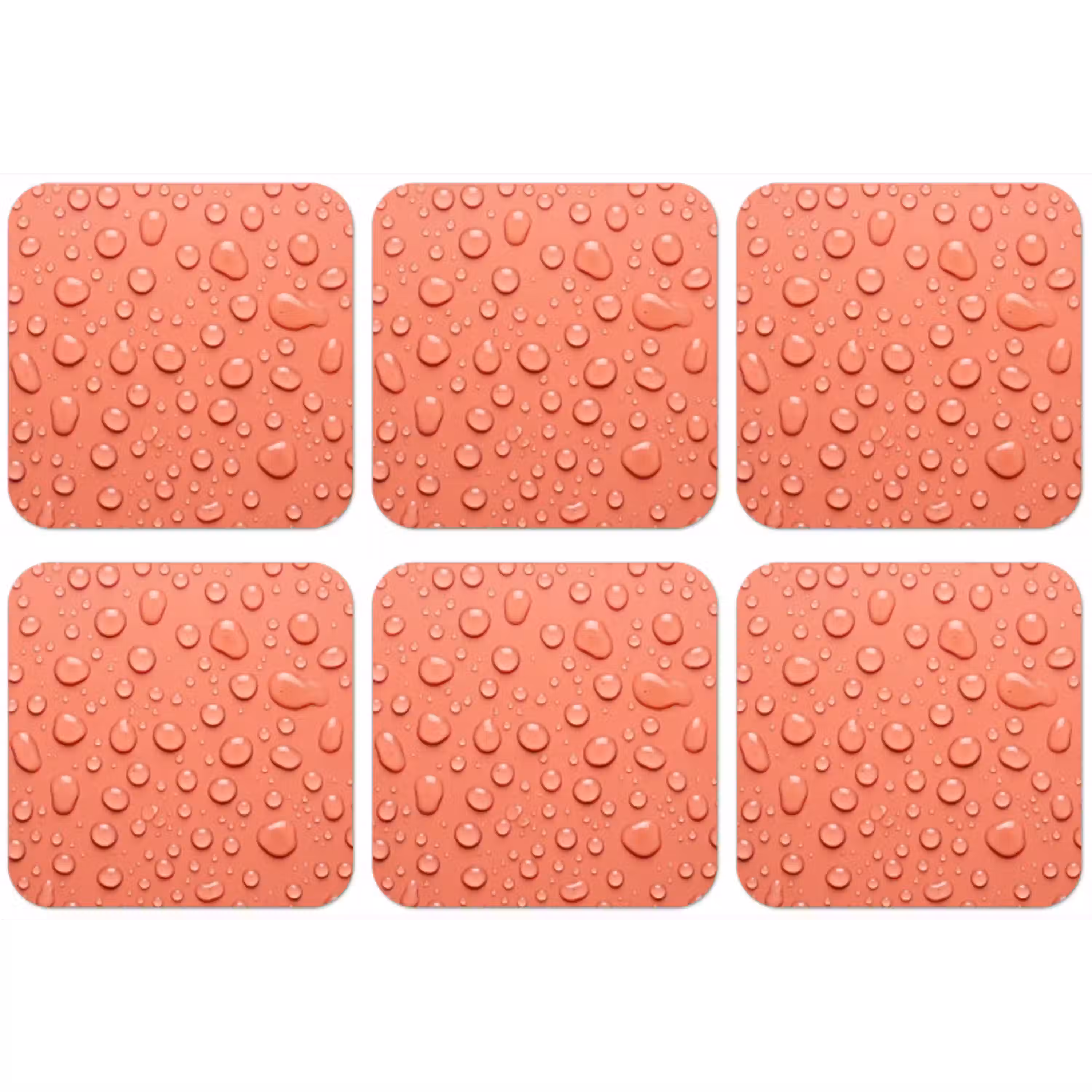 Water - Druppels - Roze onderzetter kurk middel -zkaufland3dotto