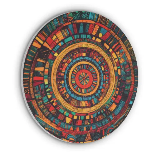 Mandala - Cirkels - Patronen Akoestische PET Vilt - Rond klein -3d