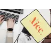 Nice - Oranje - Geel - Minimalistisch laptophoes neopreen klein -bureau