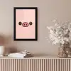 Varken - Roze - Minimalistisch fotolijst zwart zonder passe partout klein -sfeer5