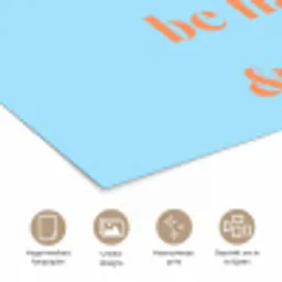 Blauw - Oranje - Just want to be happy & naked poster papier klein -closeup_NL