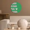 Amor - Valentijn - Groen - Tekst Akoestische PET Vilt - Rond klein -sfeer1