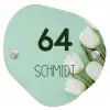 Witte tulpen - Modern Naambord Organisch middel -3d