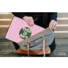 This is art - Tekst - Cirkel - Groen laptophoes neopreen klein -tas