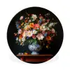 Boeket - Roze - Bloemen - Vaas Wandcirkel aluminium klein -3d