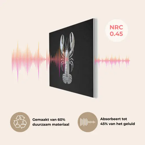 Kreeft - Zilver - Metallic - Luxe PET vilt klein -USP_NL
