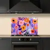 Bloemen - Kleurrijk - Bladeren keuken achterwand spatscherm klein -sfeer1