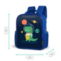 Dino - Ruimtepak - Planeten Kinderrugzak - Blauw middel -productfoto_formaten
