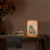 Tropische bladeren - Bloemen - Roze - groen Light Box met kabel (Tafellamp) klein -sfeer4