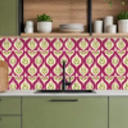 Retro - Floraal - Paars keuken achterwand 2 middel 871 -sfeer3