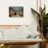 Kerstsfeer - Stadsplein - Kleurrijk tuinposter los doek klein -sfeer7