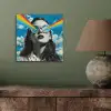Vrouw - Bril - Regenboog - Wolken aluminium wit klein -sfeer2