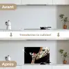 Giraffe - Dieren - Zwart - Portret - Dieren keuken achterwand spatscherm klein -voor_na_FR