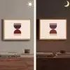 Zandloper - Symmetrisch - Rood - Paars Light Box met batterij (Wandlamp) middel -sfeer3