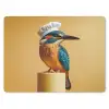 Ijsvogel - Pilaar - Koksmuts - Vogel muismat rubber klein -3d