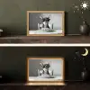 Chihuahua - Hond - Zonnebril - Humoristisch - Zwart - Wit - Spaghetti Light Box met kabel (Tafellamp) klein -sfeer3