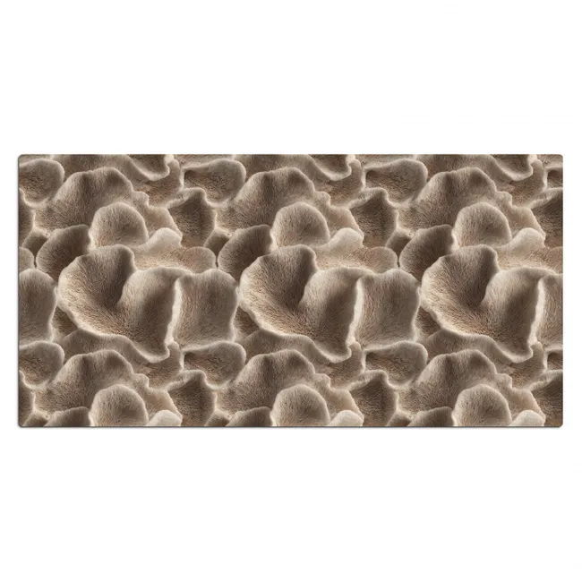 Bureau onderlegger - Waaiervorm - Beige - Vezel textuur