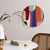 Vormen - Ritmisch - Kleuren - Abstract Wandcirkel plexiglas klein -sfeer4