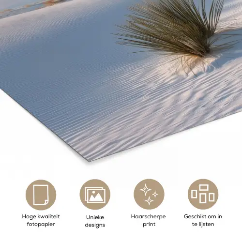 Duinen - Gras - Wolken - Beige poster papier klein -closeup_NL