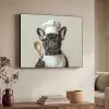Bril - Hond - Kok Textielframe zwart klein -sfeer3