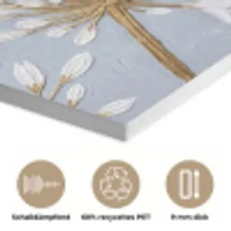 Illustratie - Bloemen - Blauw PET vilt klein -closeup_DE
