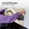 Golven - Abstract - Beige Inductie beschemer met haakjes klein -ky-ophangen-nl