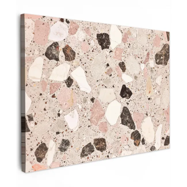 Licht - Roze - Terrazzo - Stenen canvas 2cm middel -z3d