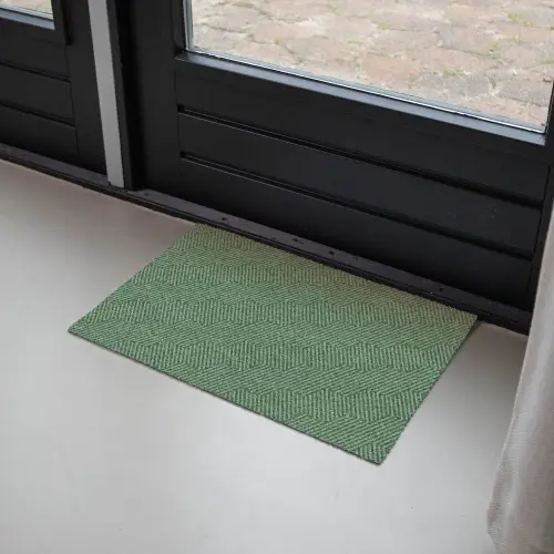Groen - Strepen - Patroon Deurmat klein 898 -sfeer2