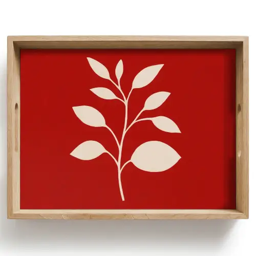Silhouet - Bladeren - Tak Dienblad Rechthoek middel -z3d_shopping