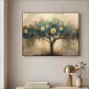 Boom - Abstract - Bruin - Goud - Industrieel Textielframe zwart klein -sfeer2