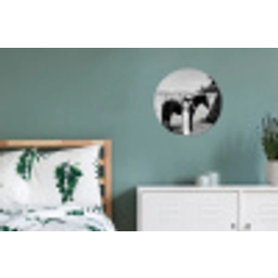 Vrouw - Paard - Artistiek Wandcirkel aluminium klein -slaapkamer
