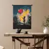 Meisje met ballon in graffiti stijl Wandkleed katoen klein -sfeer6