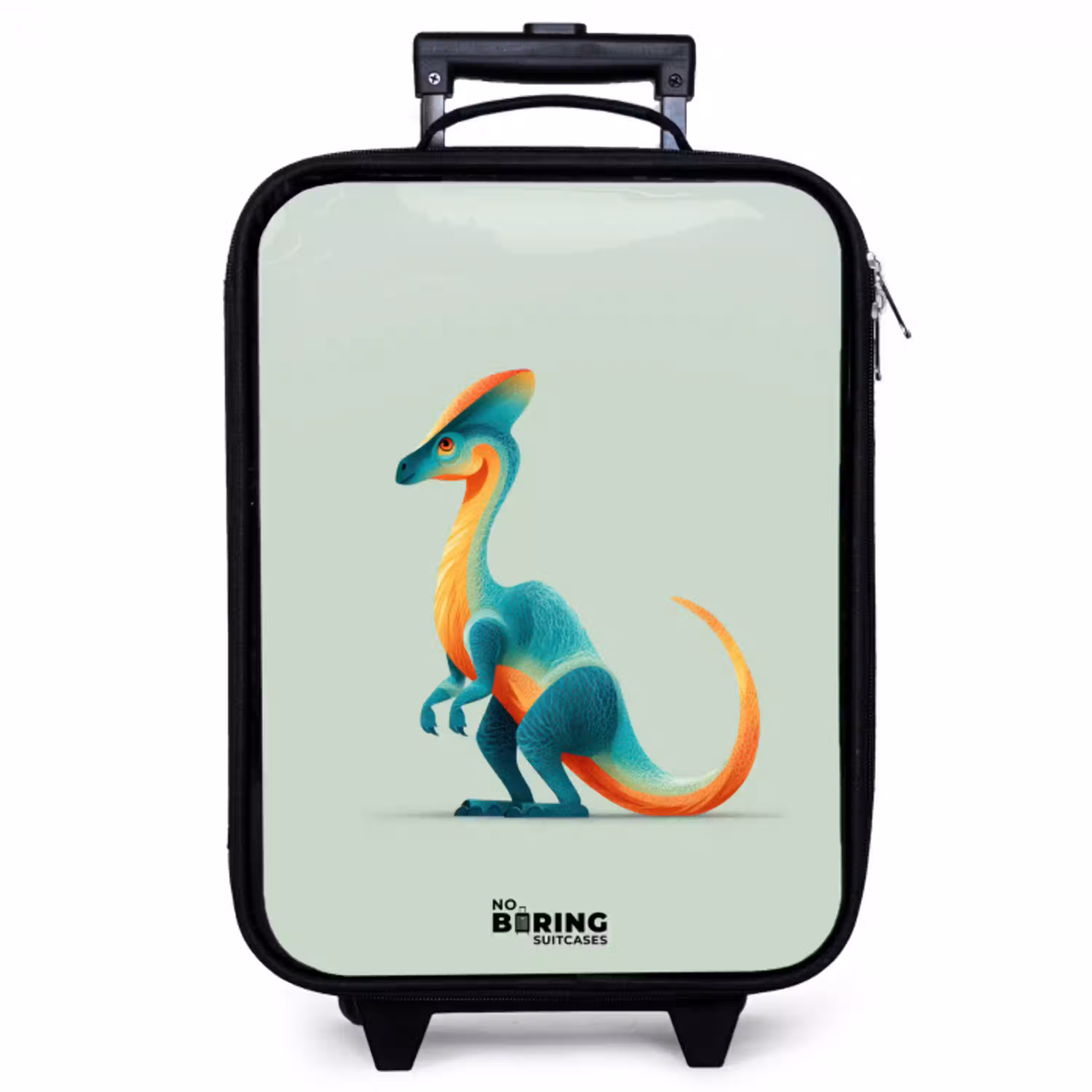Dino - Blauw - Dier Kinderkoffer - Zwart klein -zzz_website3d