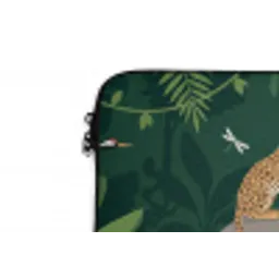 Tropisch - Jungle -  Groen laptophoes neopreen klein -detail