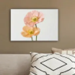 Papavers - Botanisch - Roze canvas 2cm klein -sfeer3