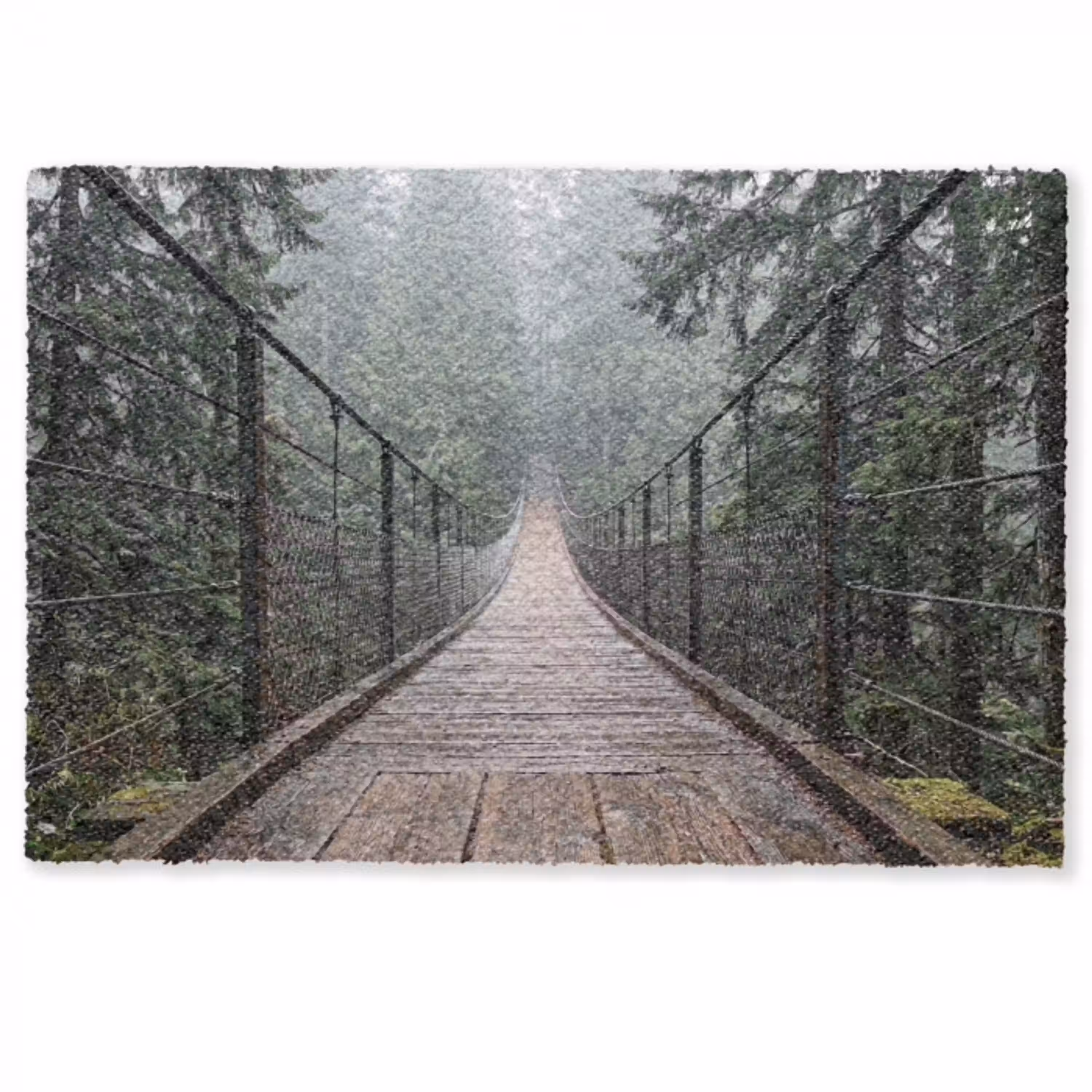 Brug - Bos - Mist - Natuur Deurmat klein -zkaufland3d