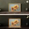 Zonnebloemen - Geel - Wazig Light Box met kabel (Tafellamp) klein -sfeer3