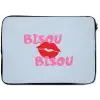Lippen - Bisou - Blauw laptophoes neopreen klein -zkaufland3dotto