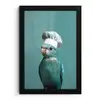 Parkiet - Vogel - Koksmuts - Cute fotolijst zwart zonder passe partout klein -3d