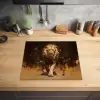 Leeuw - Geschilderd - Abstract - Goud Inductie beschermer vinyl 3mm middel -sfeer5