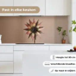 Droogbloem - Protea - Vintage - Beige - Rustiek keuken achterwand 2 middel -sfeer4_NL