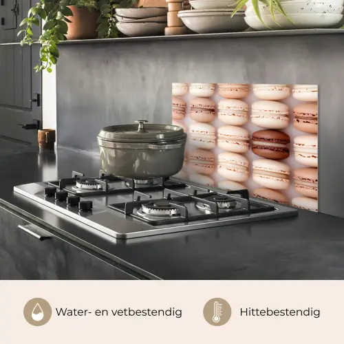 Macarons - Beige - Bruin keuken achterwand spatscherm klein -usp_NL