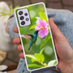 Kolibrie - Bloem - Natuur - Groen Hoesje Samsung Galaxy A52 5G met koord klein -sfeer3