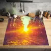 Zonsondergang - Bomen - Bos - Natuur Inductie beschermer vinyl 3mm middel -sfeer5