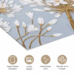 Illustratie - Bloemen - Blauw poster papier klein -closeup_NL