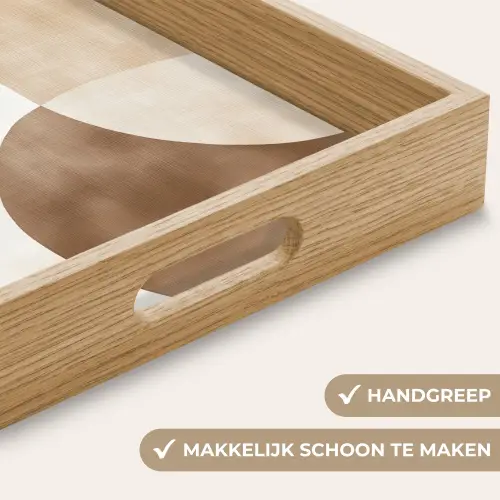 Snijdende cirkels - Overlappende vlakken Dienblad Rechthoek middel -USP_HandgreepNL