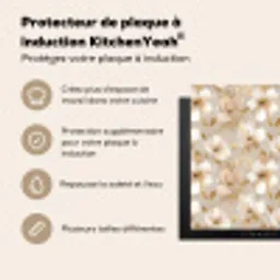 Bloemen - artistiek - Goud Inductie beschermer vinyl 3mm middel 274 -usfeer2_FR
