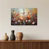 Bloemen - Abstract - Verflook - Kleurrijk Canvas - Meerluiken 2 luik klein -sfeer3