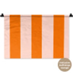 Strepen - Modern - Oranje Wandkleed katoen klein 269 -t3d_DE