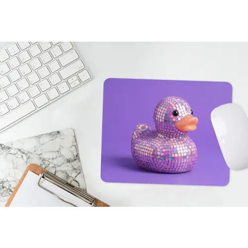 Disco - Eend - Paars muismat rubber klein -witbureau
